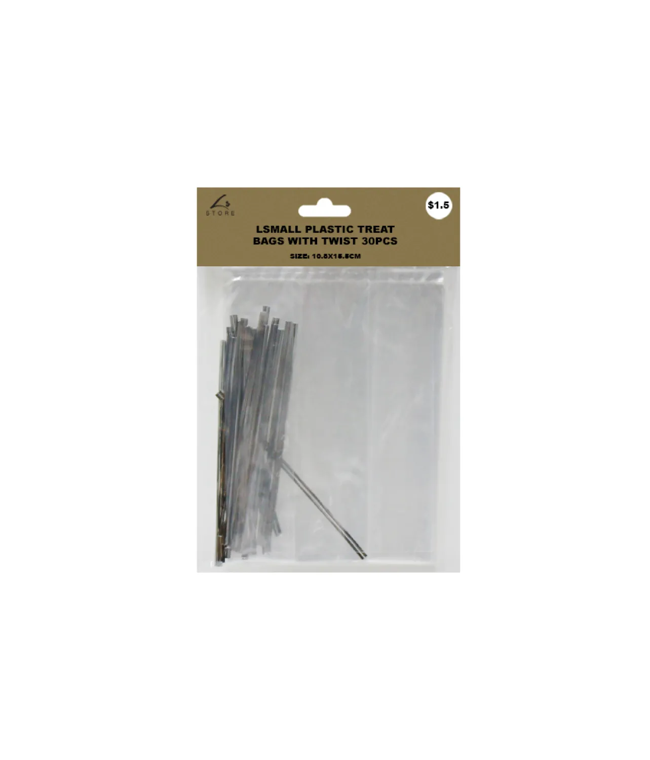 Small Plastic Treat Bag With Twist 30pc