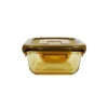 Square Amber Borosilicate Glass Container 320ml