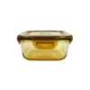 Square Amber Borosilicate Glass Container 800ml