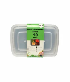 Square Take Away Containers 10pk 650ml