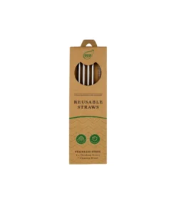 Stainless Steel Drinking Straws 5pk