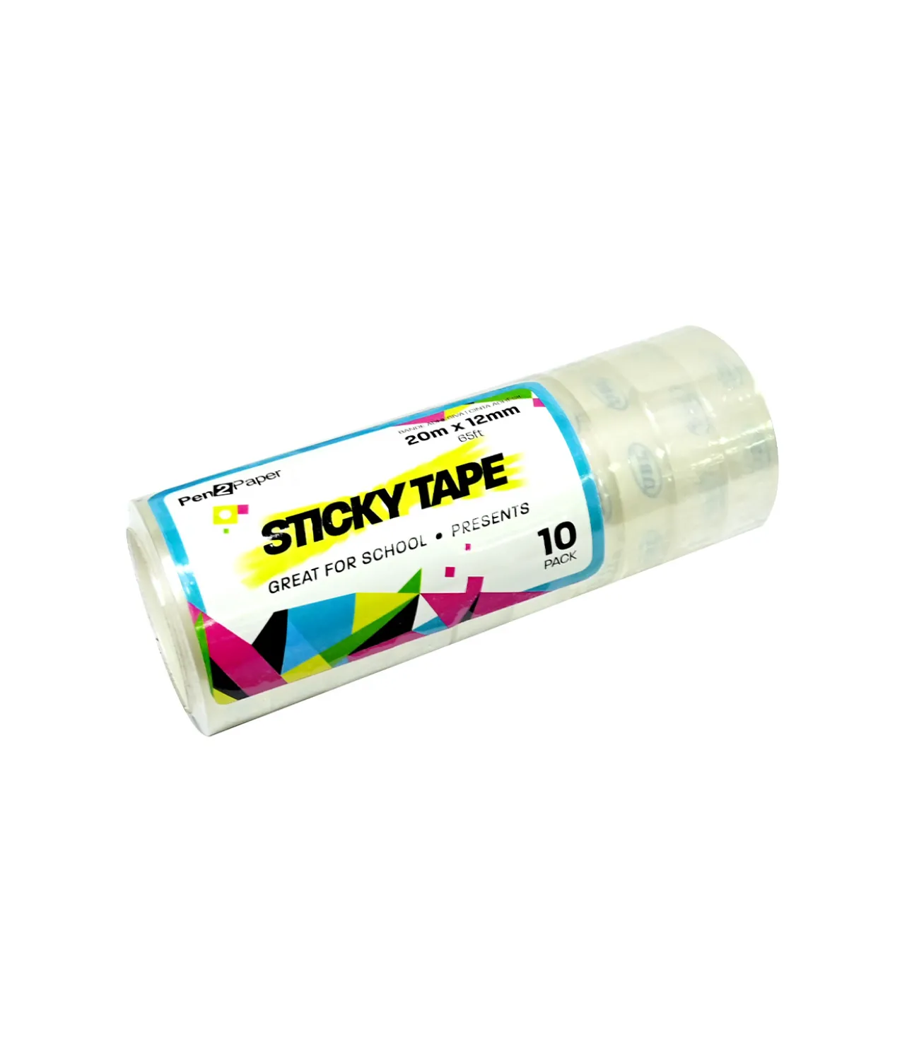 Sticky Tape Roll 20m 10pk