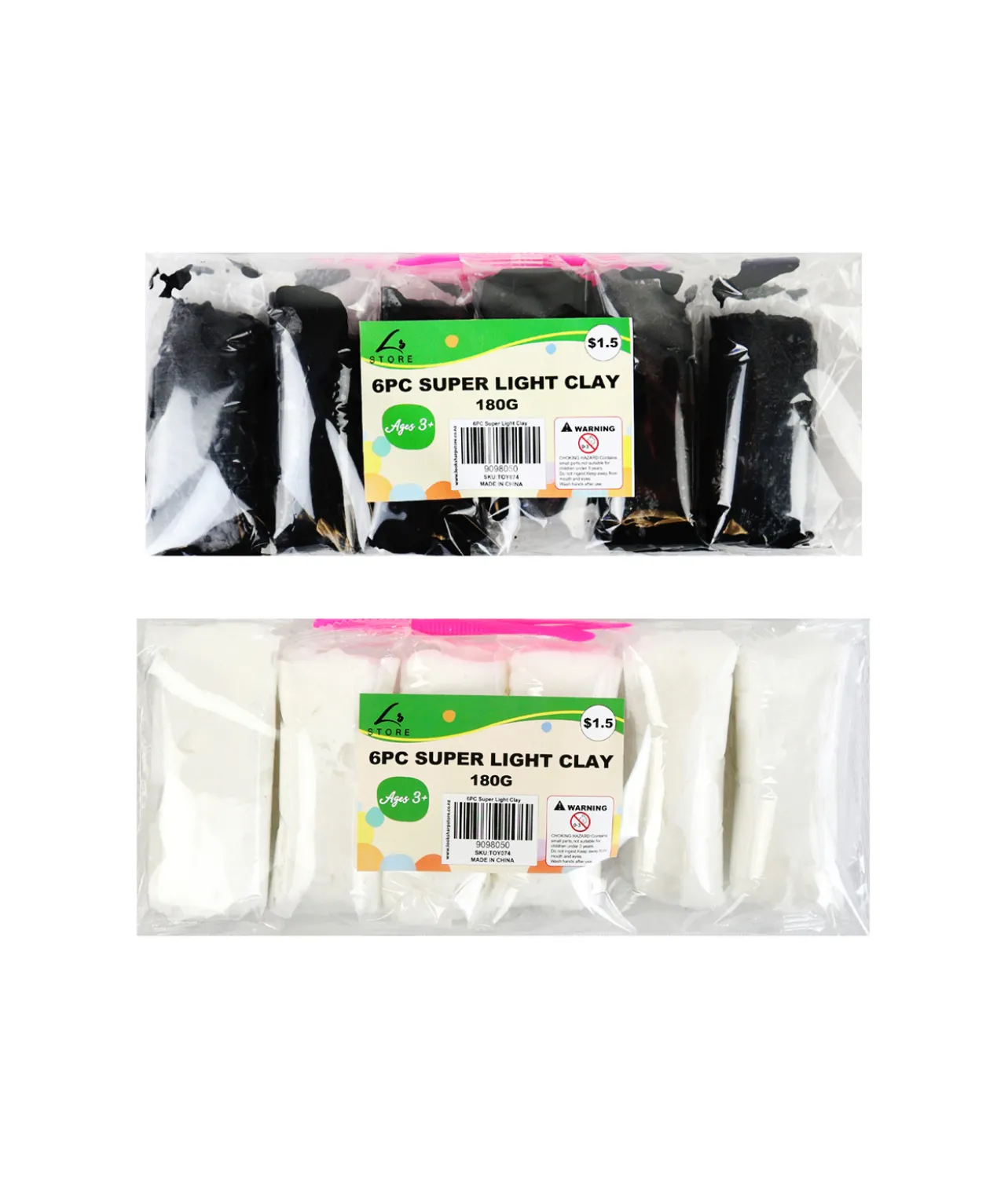 Super Light Clay Assorted 6pc 180g