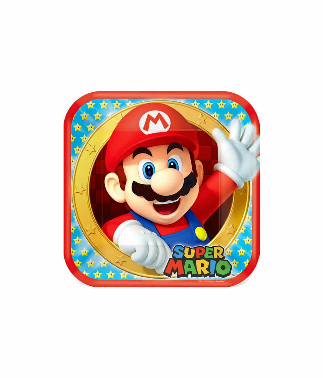 Super Mario Square Paper Plates 8pc