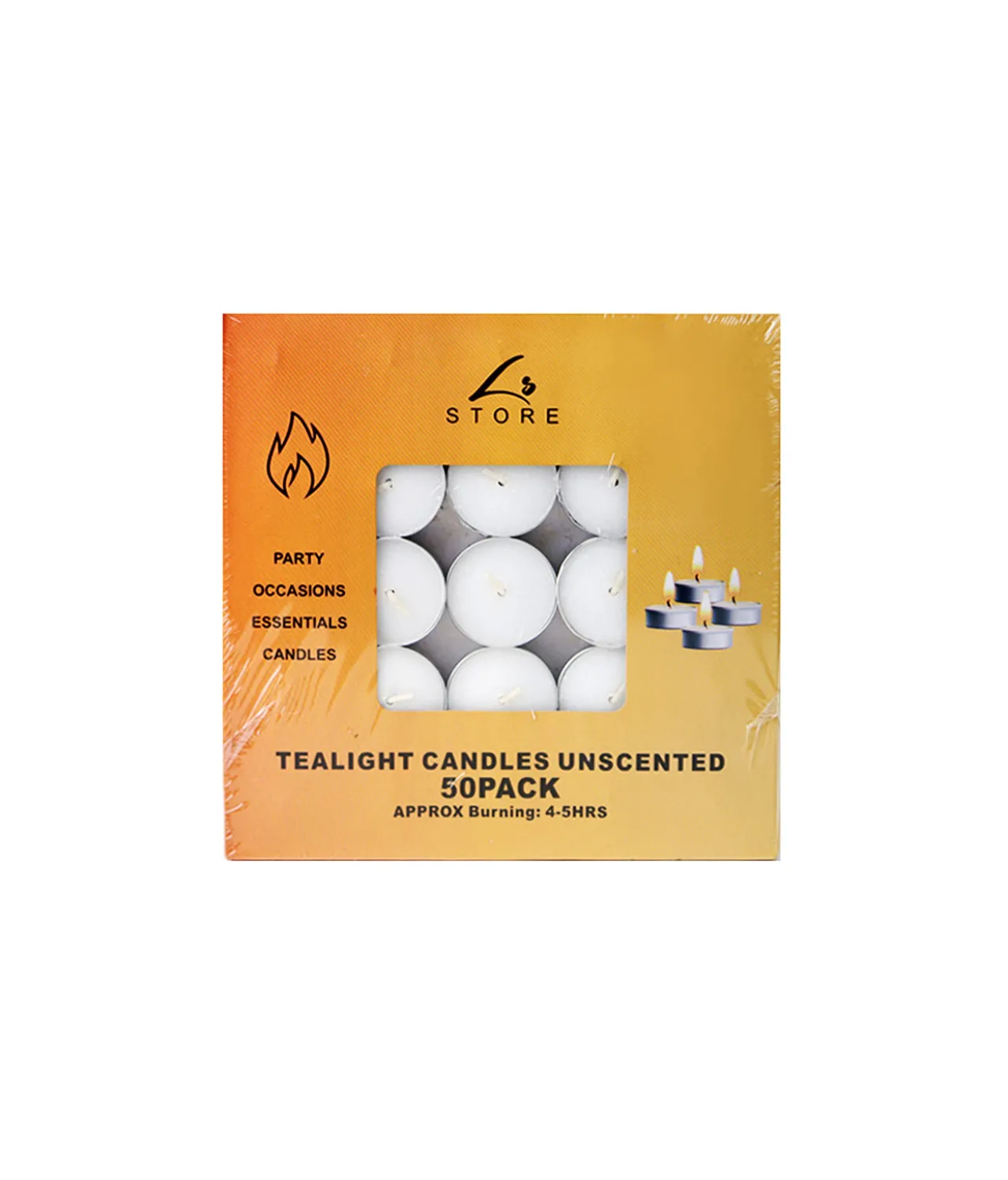 Tealight Candles 4-5 Hour Burn 50pk