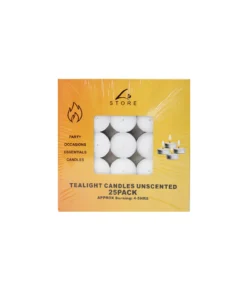Tealight Candles 4-5 Hour Burn 25pk