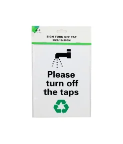 Turn Off Tap Sign 15x20cm