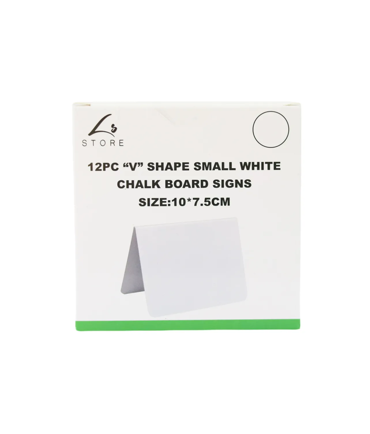 “V” Shaped PVC Small White Chalk Board Signs 12pc 10×7.5cm