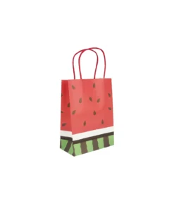 Watermelon Printed Paper Bags 21cm 4pk