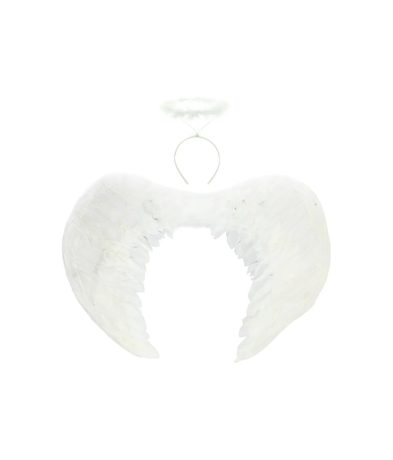 White Angel Wings & Headband 80cm