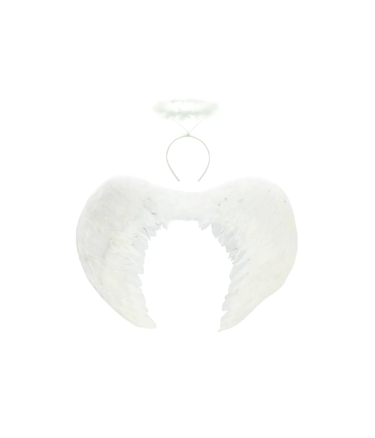 White Angel Wings & Headband 55cm