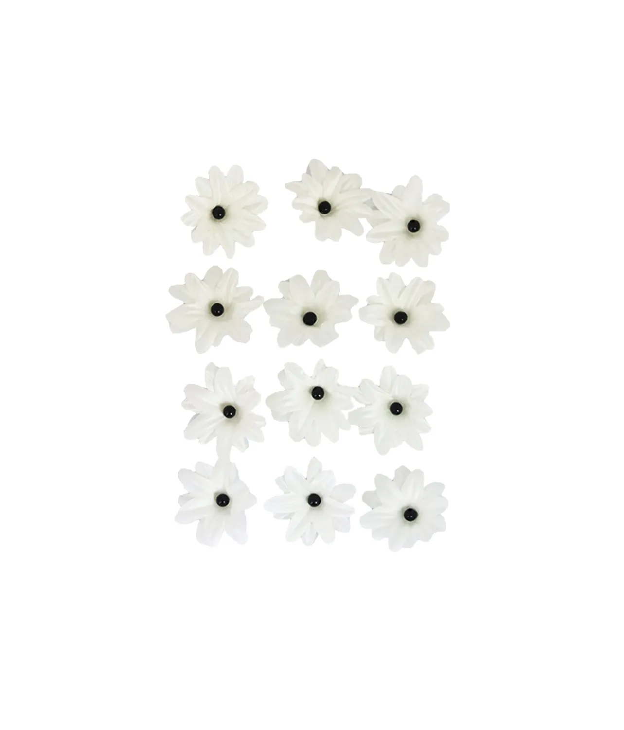 White Artificial Craft Lily Flowers 12pc 4.7cm