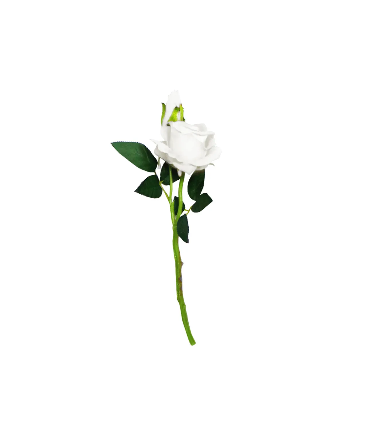 White Artificial Rose Head 36cm