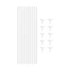 White Balloon Stick & Cup Set 12pk