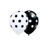 White & Black Polka Dots Latex Balloons 12inch 20pk