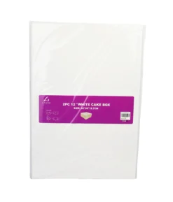 White Cake Box 12in 2pk 30 x 30 x 12.7cm