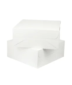 White Cake Box 12in 2pk 30 x 30 x 12.7cm