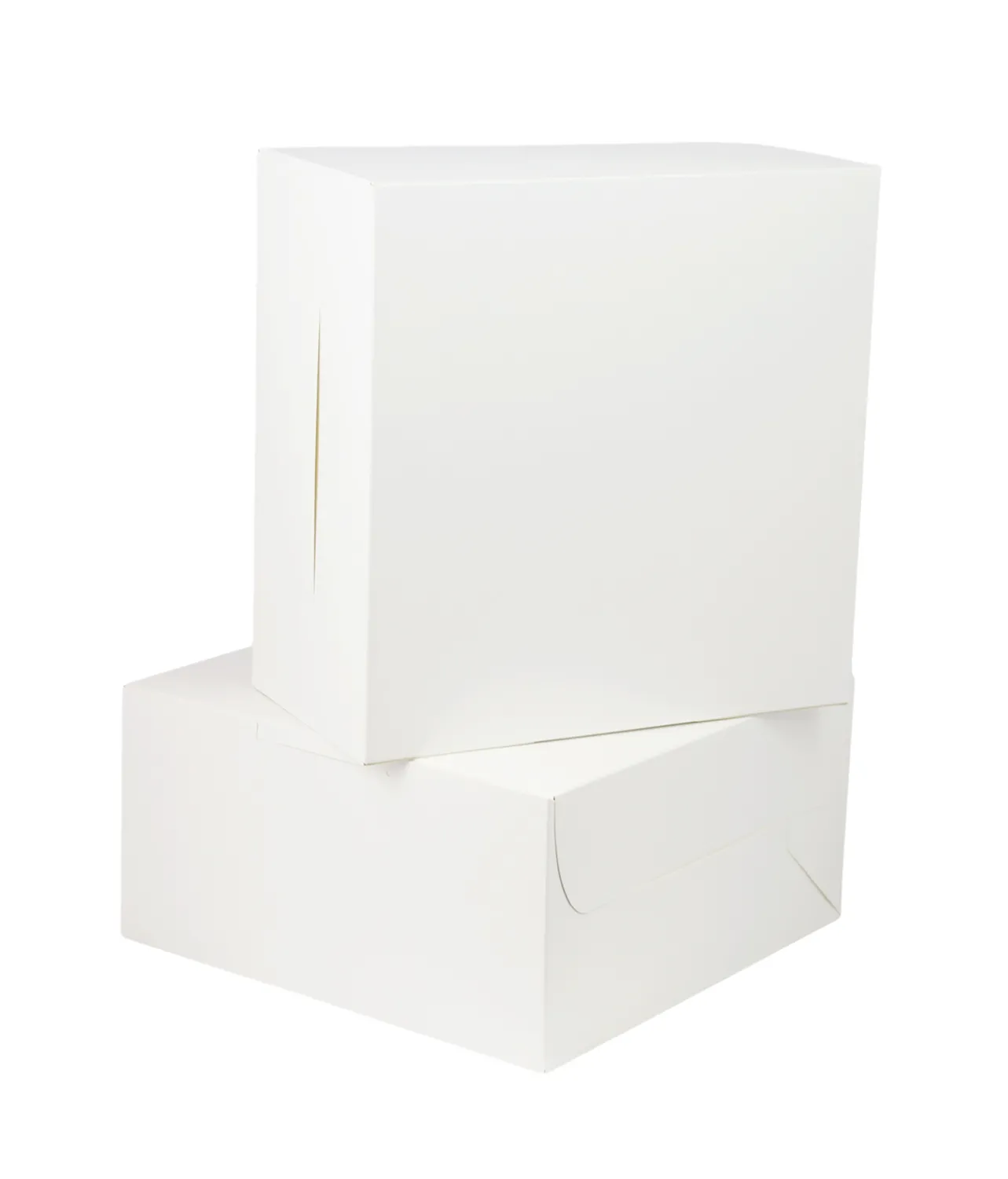 White Cake Box 10in 2pk 25.4 x 25.4 x 12.7cm