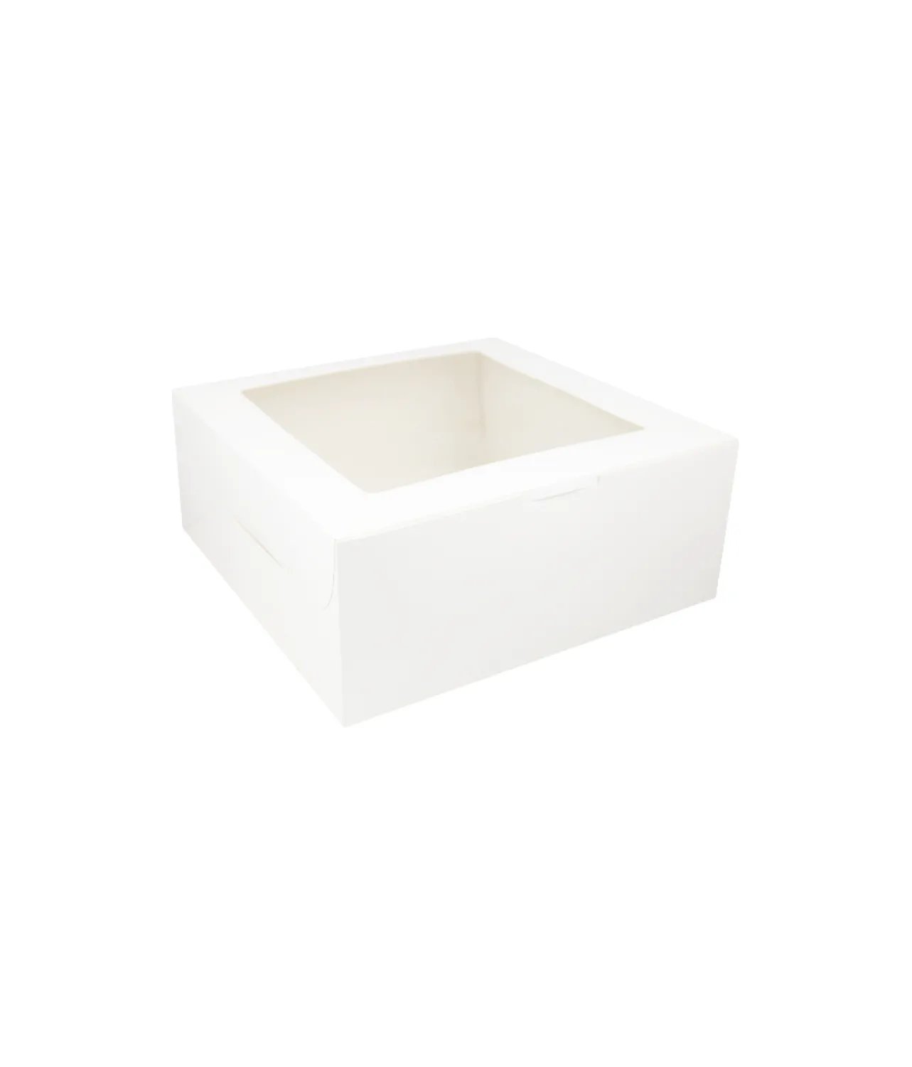 White Cake Box With Window 12in 2pk