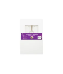 White Cake Box With Window 10in 2pk