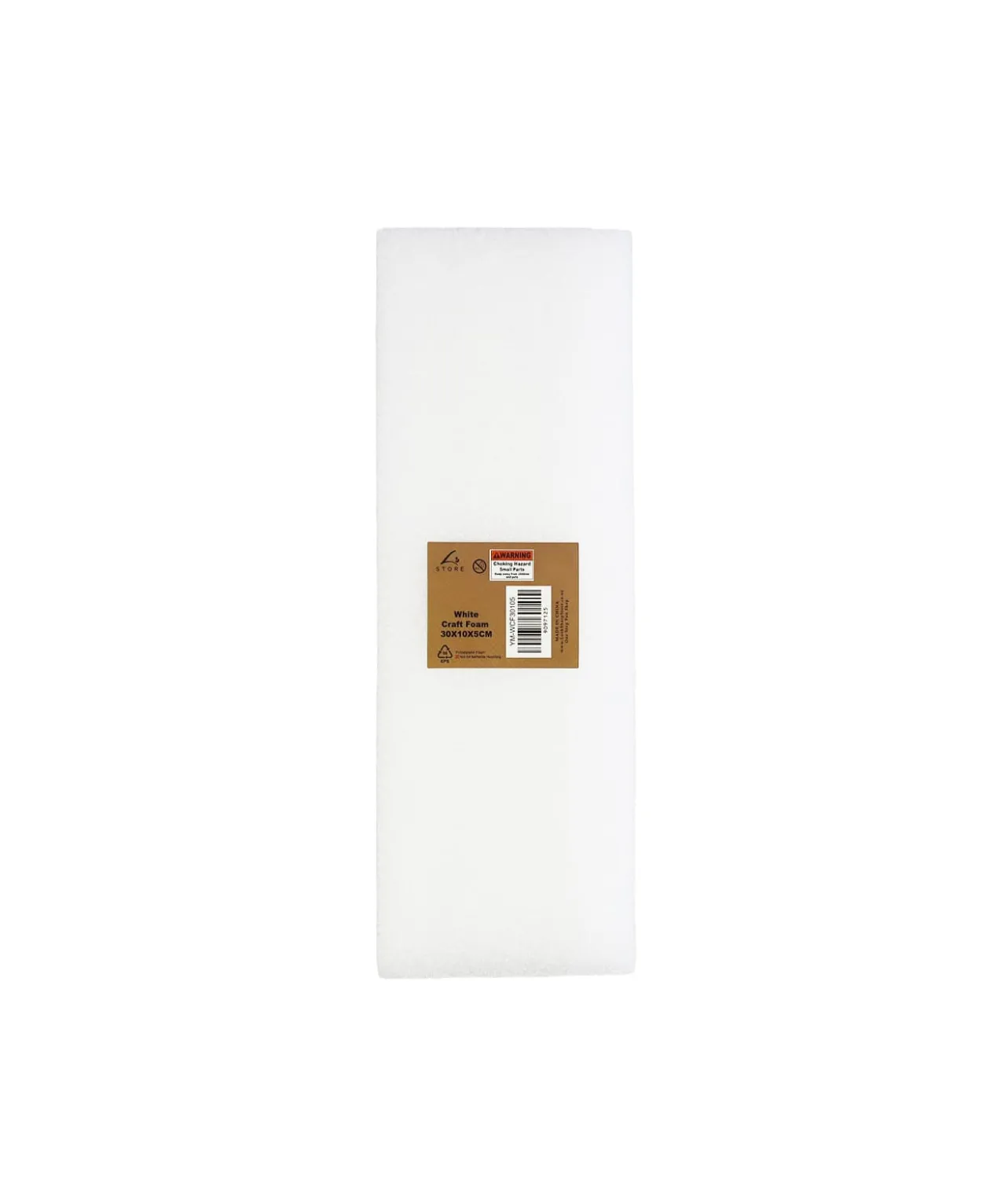 White Craft Foam 30X10X5cm 1pc