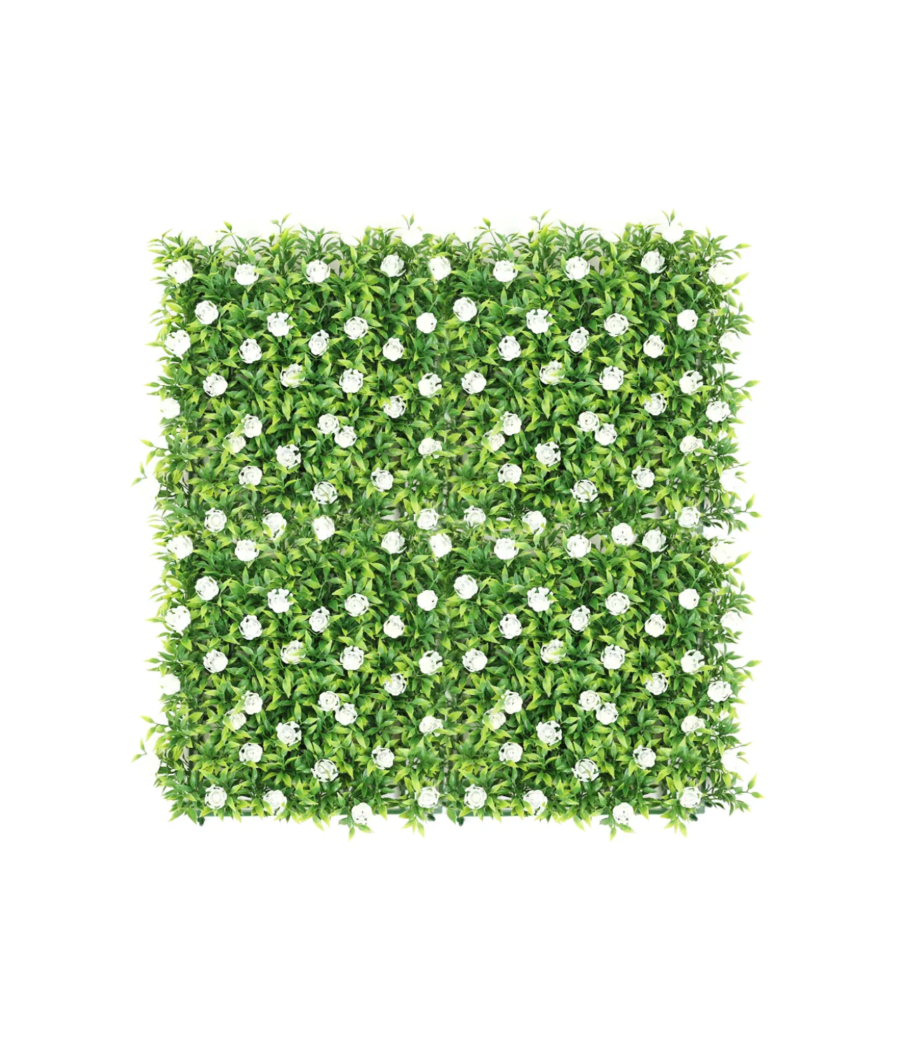 White Flowers Artificial Plastic Leaf Mat 50cm