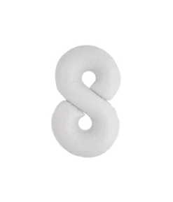White Foil Matte Number 8