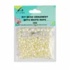White Heart DIY Bead Ornament With White Rope 30g