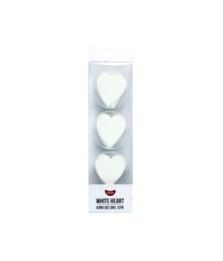 White Heart Icing Decorations 12pk