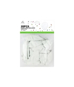 White Latex Plain Balloons 12inch 20pk