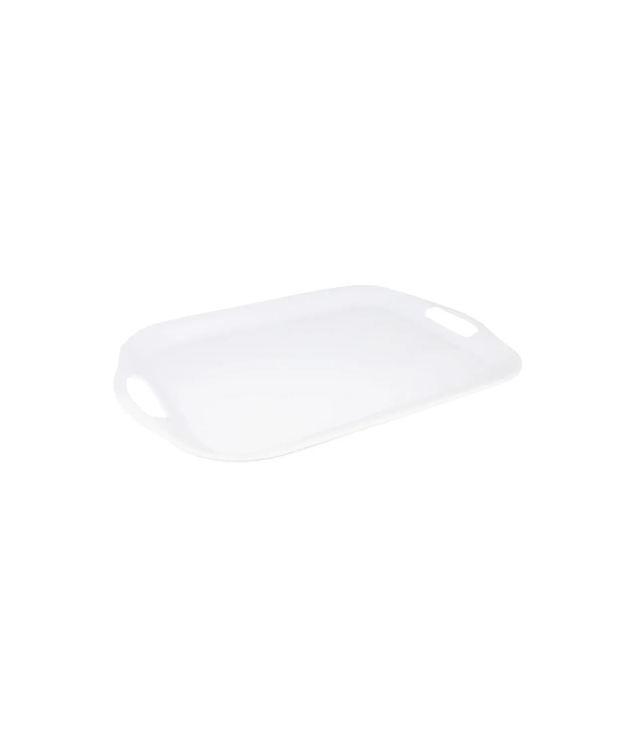 White Melamine Tray With Handles 40cm