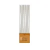 White Metallic Taper Candles 4pk