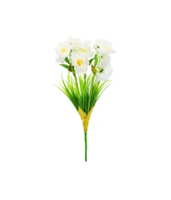 White Narcissus Flower 3 Heads 35cm