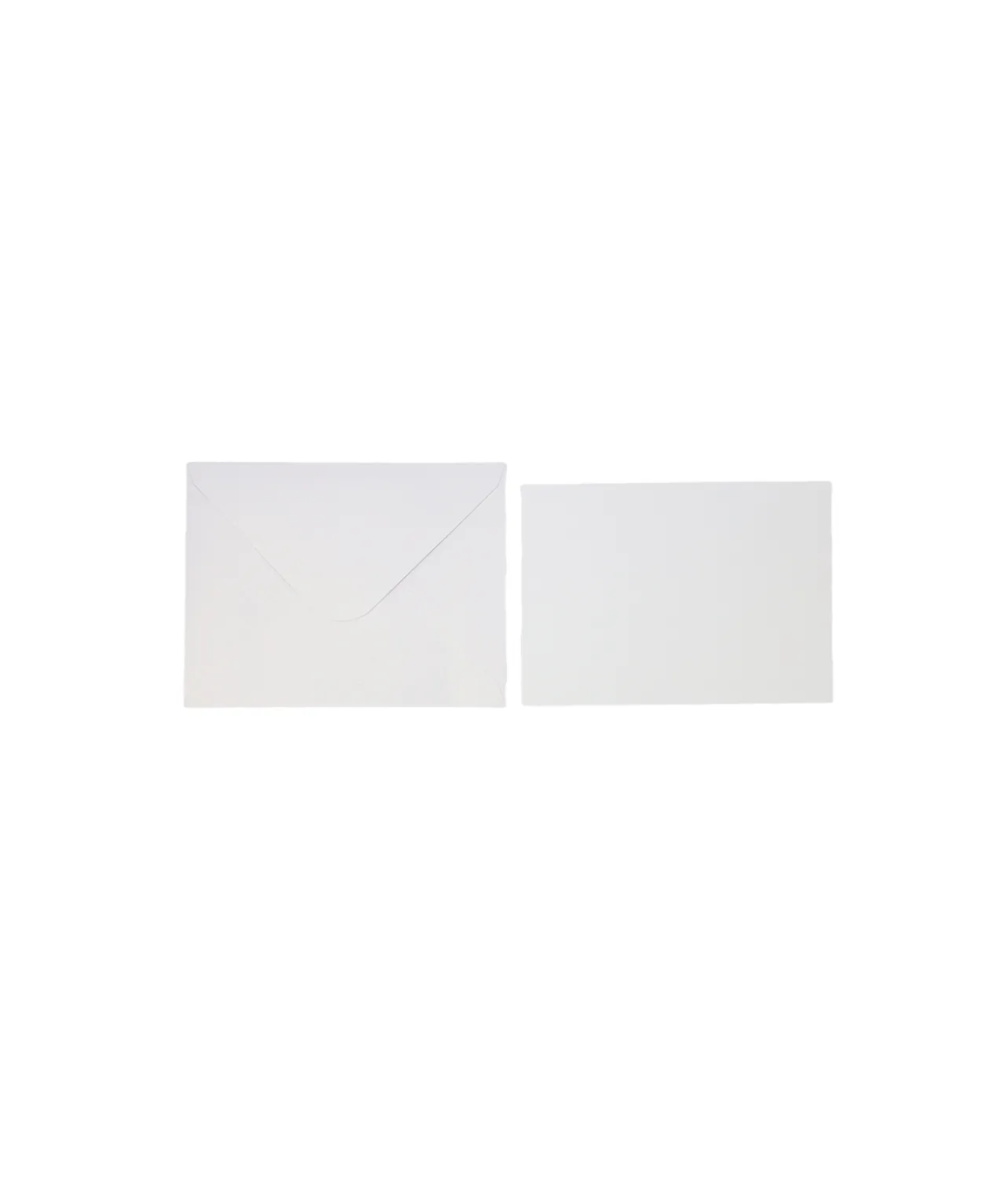 White Pearlised Cards & Envelopes Set 12pc