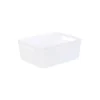 White Plastic Storage Basket 34x28x13cm