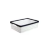 White Plastic Storage Bin 29×21.7x9cm