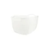 White Plastic Storage Box With Handles 34×25.5×20.5cm