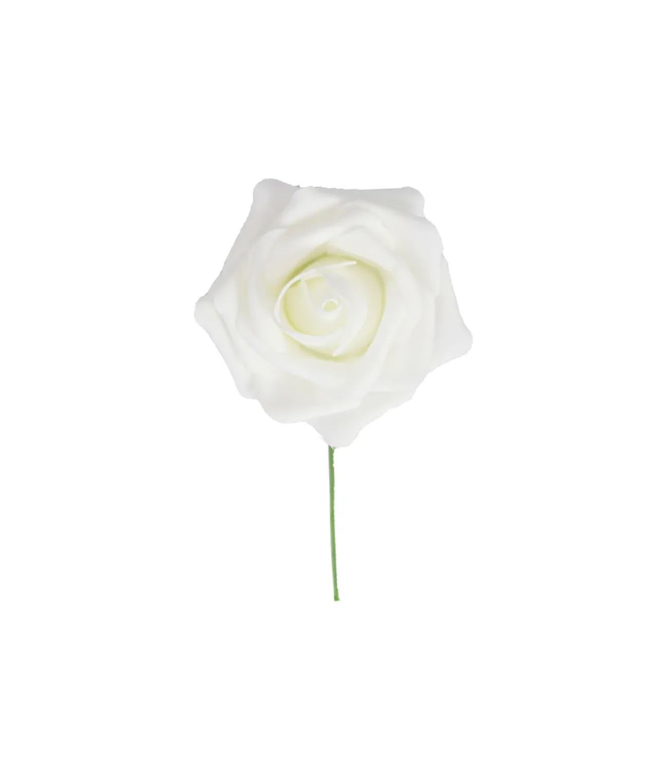 White Rose Artificial Craft Flower 6pc 10cm