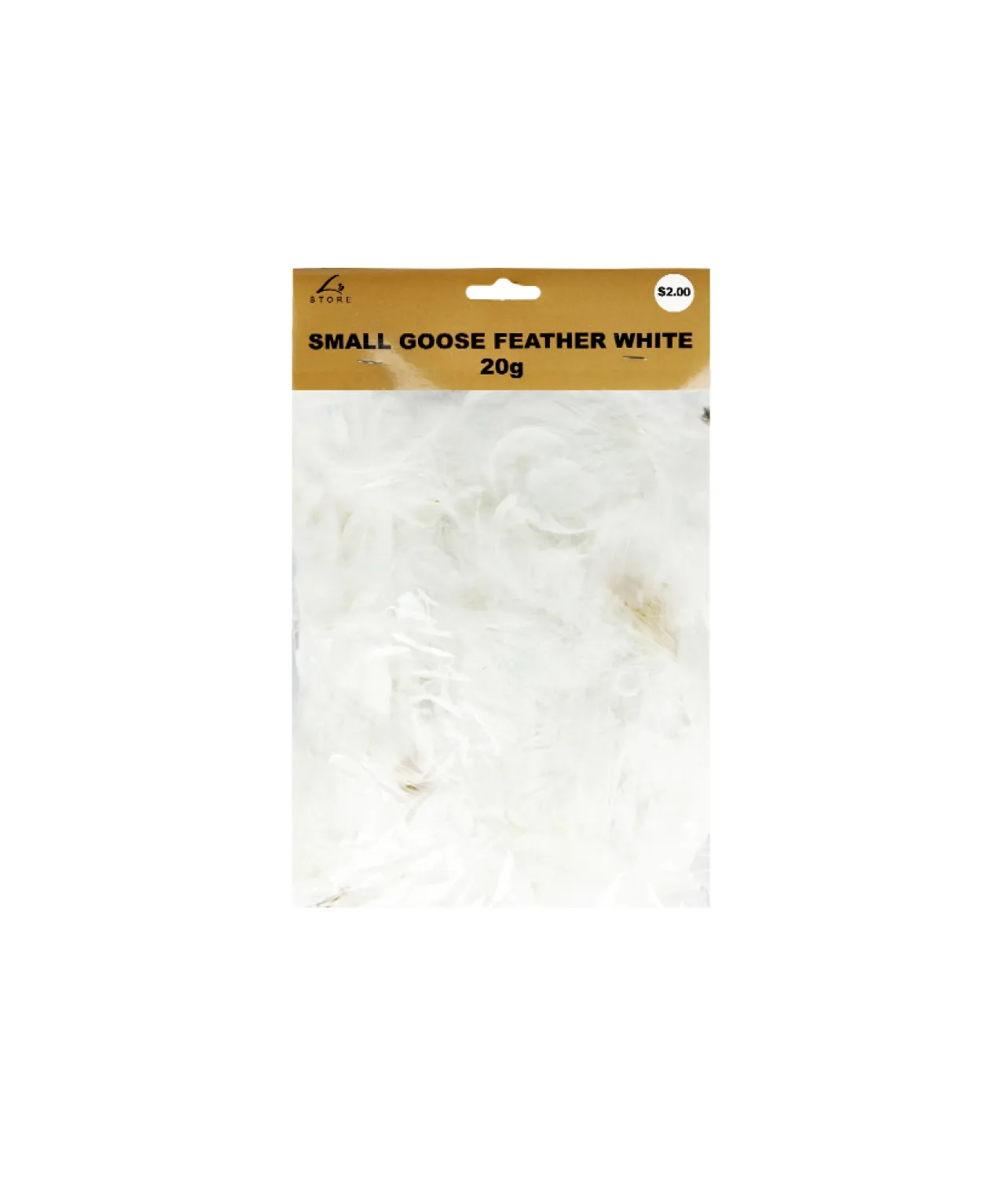 White Small Goose Feathers 20g