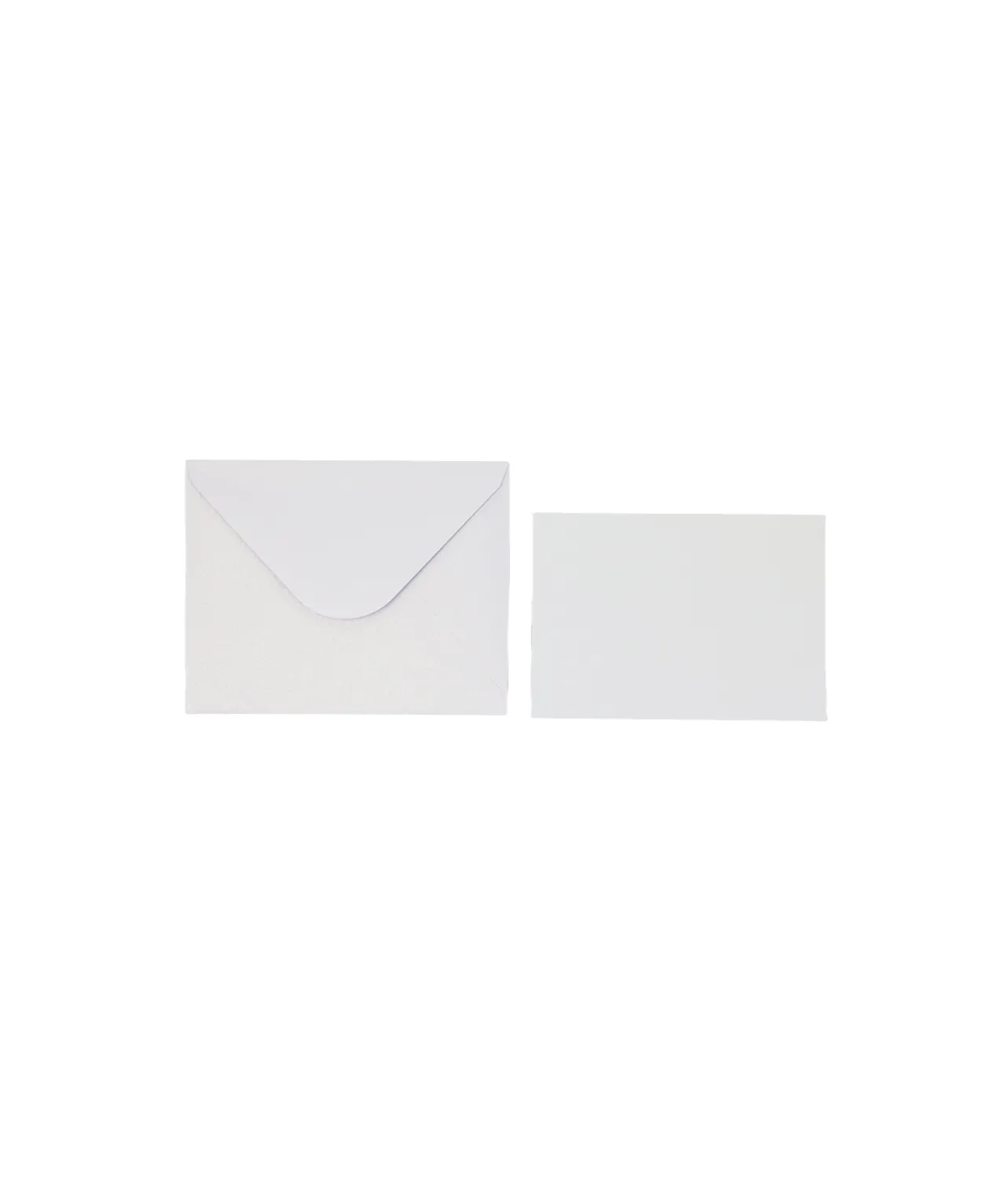 White Small Pearlised Cards & Envelopes Set 12pc