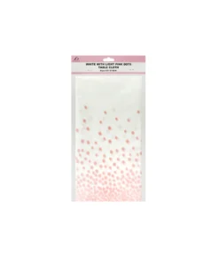 White Tablecloth With Pink Dots