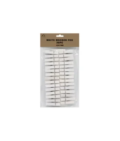 White Wooden Pegs 35x7mm