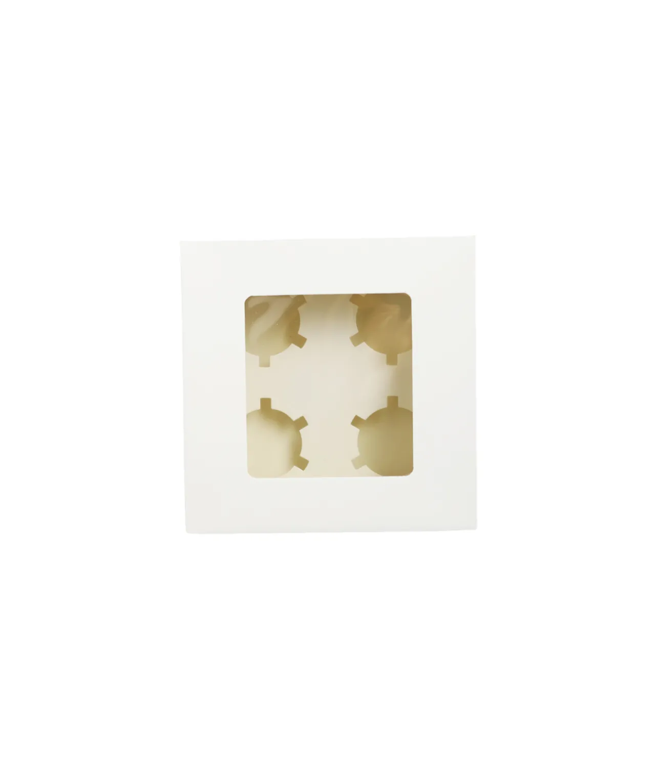 4 Window Cupcake Box 17.8 x 17.8 x 7.5cm 2pk