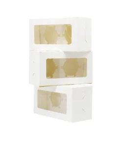 2 Window Cupcake Box 16 x 9 x 7.5cm 3pk