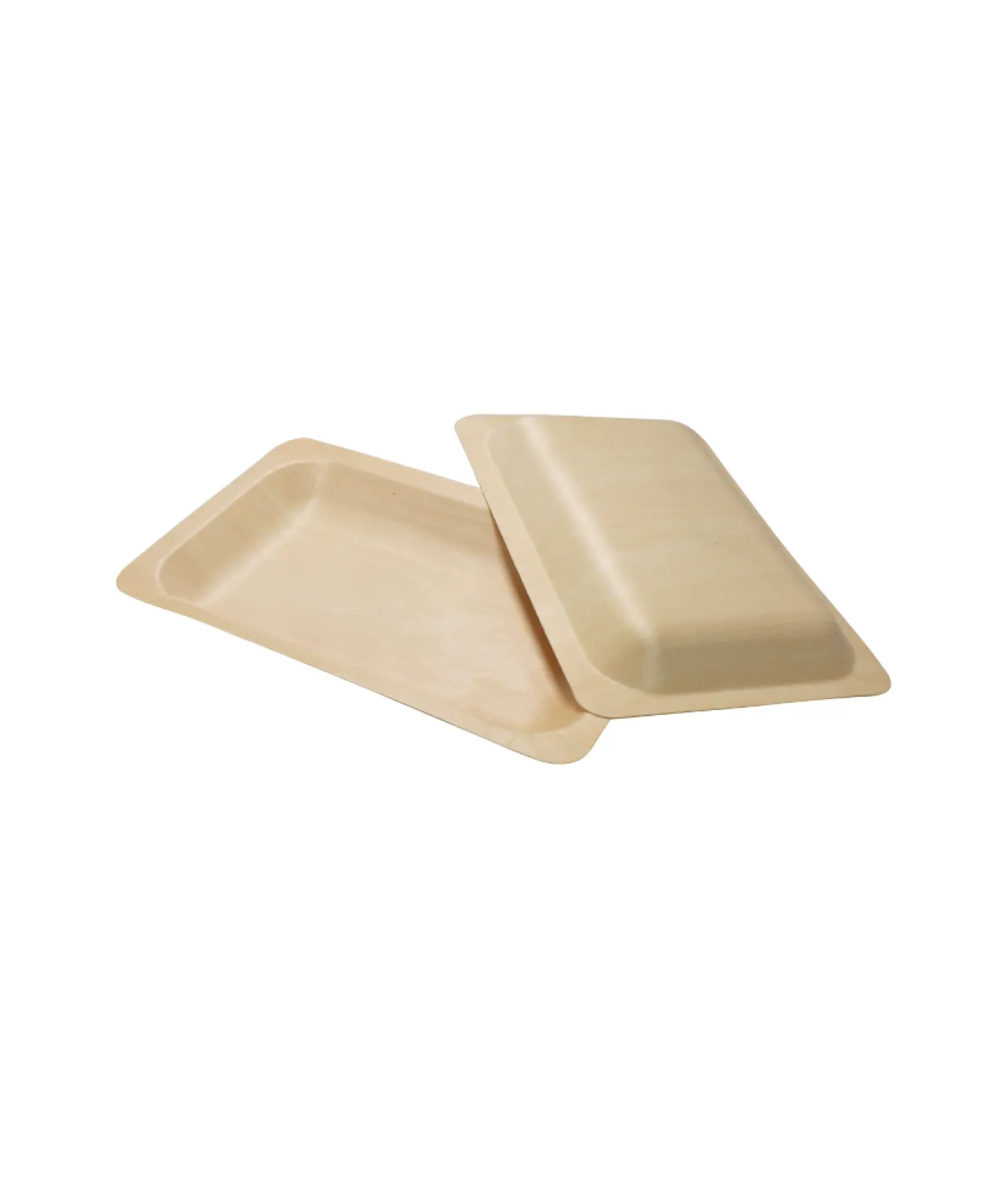 Wooden Rectangle Plate Large 6pc