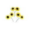 Yellow Artificial Craft Sunflower 6pc 5cm