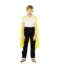 Yellow Kids Cape & Mask Set