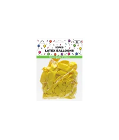 Yellow Latex Plain Balloons 5inch 50pk