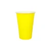 Yellow PP Plastic Cups 16oz 25pk