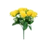 Yellow Rose Bush 18 Head 47cm